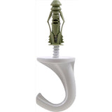 HILLMAN Large White Steel 0.95 in. L Ceiling Hook 75 lb 1 pk, Pack of 5