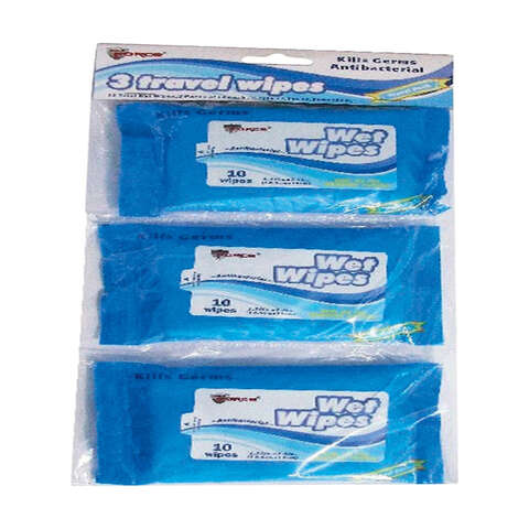 Diamond Visions Max Force Health and Beauty Wet Travel Wipes 3 pk, Pack of 48