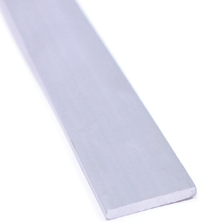 M-D 61051 Flat Bar, 1 in W, 72 in L, 1/8 in Thick, Aluminum, Mill, 6063 Grade