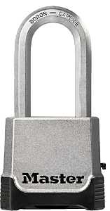 Master Lock Magnum Series M176XDLH Padlock, 3/8 in Dia Shackle, 2 in H Shackle, Boron Carbide Steel Shackle, Zinc Body
