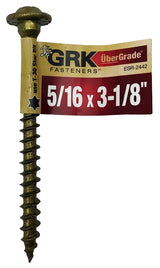GRK Fasteners RSS 96001 Structural Screw, 5/16 in Thread, 3-1/8 in L, Washer Head, Star Drive, Steel, 1 PK, Pack of 50