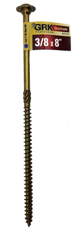 GRK Fasteners RSS 96020 Structural Screw, 3/8 in Thread, 8 in L, Washer Head, Star Drive, Steel, 25 PK, Pack of 25
