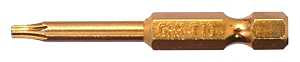 GRK Fasteners 86419 Drive Bit, T10 Drive, Star, Torx Drive, Hex Shank, 2 in L, Hardened Steel