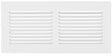 Imperial RG0418 Return Air Sidewall Grille, 14 in L, 6 in W, Steel, White, Painted/Powder-Coated