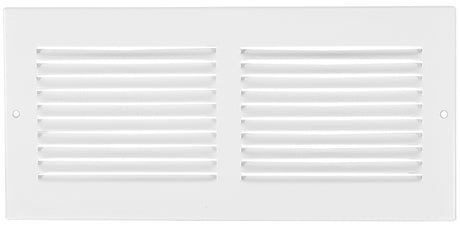 Imperial RG0418 Return Air Sidewall Grille, 14 in L, 6 in W, Steel, White, Painted/Powder-Coated