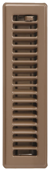 Imperial RG2000 Standard Floor Register, 11-3/4 in W Duct Opening, 2 in H Duct Opening, Steel, Brown