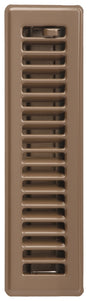 Imperial RG2000 Standard Floor Register, 11-3/4 in W Duct Opening, 2 in H Duct Opening, Steel, Brown
