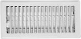 Imperial RG3296 Standard Floor Register, 7-3/4 in W Duct Opening, 3-3/4 in H Duct Opening, Steel, White