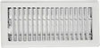 Imperial RG3296 Standard Floor Register, 7-3/4 in W Duct Opening, 3-3/4 in H Duct Opening, Steel, White