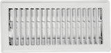 Imperial RG3296 Standard Floor Register, 7-3/4 in W Duct Opening, 3-3/4 in H Duct Opening, Steel, White