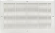 Imperial RG2298 Return Air Grille, 12-1/4 in L, 7-1/4 in W, Polystyrene, White