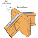Simpson Strong-Tie 18 in. H X 1.25 in. W 20 Ga. Galvanized Steel Strap, Pack of 50