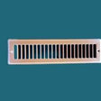 Imperial RG1277 Toe Space Grille, 10 in L, 3 in W, Rectangle, Steel, White