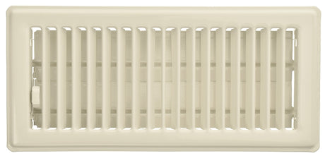 Imperial RG0244 Floor Register, 10 in L, 4 in W, Steel, Almond