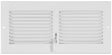 Imperial RG0606 Sidewall Register, 14 in L, 6 in W, 20 deg Air Deflection, Steel, White