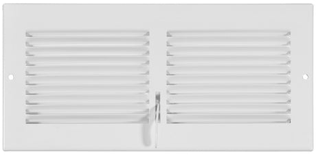 Imperial RG0606 Sidewall Register, 14 in L, 6 in W, 20 deg Air Deflection, Steel, White