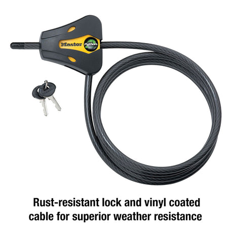 Master Lock Python 5/16 in. D X 72 in. L Vinyl Coated Steel Adjustable Locking Cable