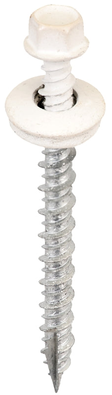 Acorn International SW-MW2W250 Screw, #9 Thread, High-Low, Twin Lead Thread, White, Self-Tapping, Type 17 Point, 250/BAG