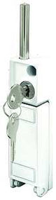 Prime-Line U 9919 Patio Door Lock, Different Key, Zinc, White, 3/16, 1/8, 1/4 in Thick Door