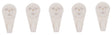 ProSource PH-121121-PS Picture Hanger, 15 lb, Plastic, White, White, Nail-In Mounting