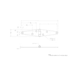 Ace 4 in. L Stainless Steel Heavy Duty Strap Hinge 1 pk