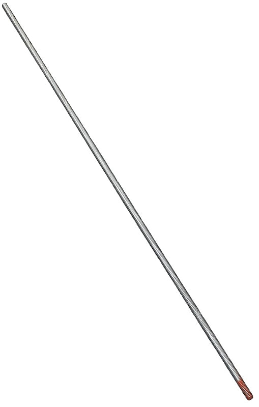 National Hardware N179-291 Threaded Rod, #8-32 Thread, 12 in L, A Grade, Steel, Zinc, UNC Thread
