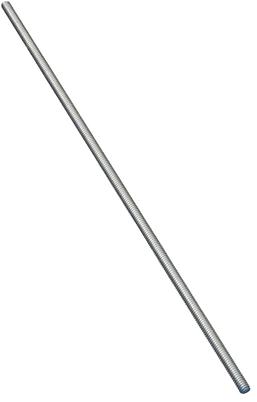 National Hardware N179-317 Threaded Rod, 1/4-20 Thread, 12 in L, A Grade, Steel, Zinc, UNC Thread, Pack of 3