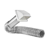 Lambro 1375W Wall Hood Vent Kit, Plastic, White, Includes: (1) 4 in White Plastic Exhaust Wall Hood Vent