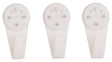 ProSource PH-121122-PS Picture Hanger, 25 lb, Plastic, White, White, Nail-In Mounting