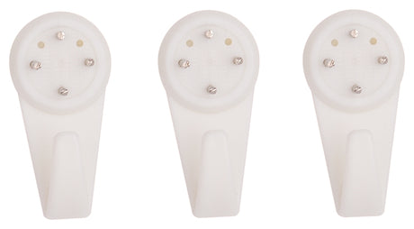 ProSource PH-121122-PS Picture Hanger, 25 lb, Plastic, White, White, Nail-In Mounting