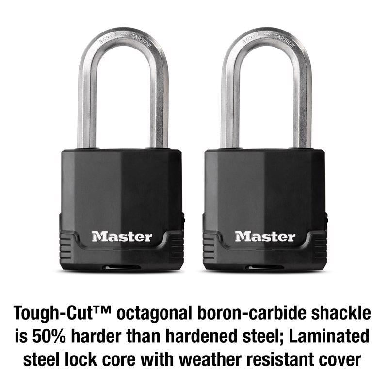 Master Lock Magnum 2 in. H X 1-5/16 in. W X 2 in. L Steel Ball Bearing Locking Weather-Resistant Pad