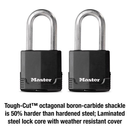 Master Lock Magnum 2 in. H X 1-5/16 in. W X 2 in. L Steel Ball Bearing Locking Weather-Resistant Pad