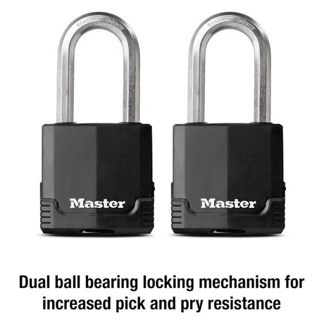 Master Lock Magnum 2 in. H X 1-5/16 in. W X 2 in. L Steel Ball Bearing Locking Weather-Resistant Pad
