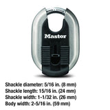 Master Lock 3-3/8 in. H X 1-3/16 in. W X 2-5/16 in. L Steel Ball Bearing Locking Weather-Resistant P