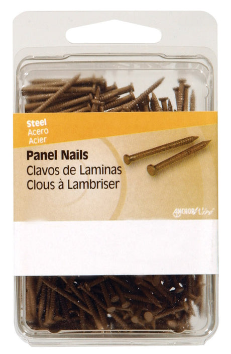 HILLMAN 1 in. Panel Steel Nail Flat Head, Pack of 5