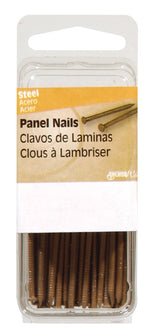 HILLMAN 1 in. Panel Steel Nail Flat Head, Pack of 6