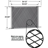 Prime-Line 24 in. L Bronze Aluminum Screen Door Grille 1 pc