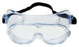 3M 40660-00000-10 Splash Goggles, Polycarbonate Lens, Clear Frame