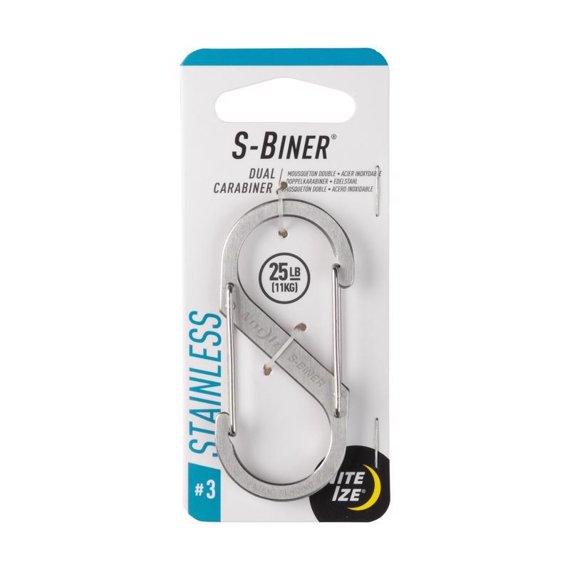 Nite Ize S-Biner 1.8 in. D Stainless Steel Silver Carabiner Key Holder, Pack of 6
