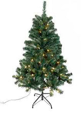 Hometown Holidays 61947 Sheared Tree, 4-1/2 ft H, Noble Fir Family, 120 W, LED Bulb, Clear Light