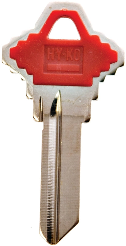 Hy-Ko 13005SC1PR Key Blank, Brass/Plastic, For: Schlage Cabinet, House Locks and Padlocks, Red, Pack of 5