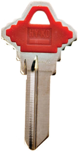 Hy-Ko 13005SC1PR Key Blank, Brass/Plastic, For: Schlage Cabinet, House Locks and Padlocks, Red, Pack of 5