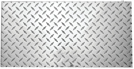 National Hardware 4221BC Series N316-364 Tread Plate, 12 in W, 24 in L, Diamond Tread, Aluminum, Polished
