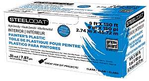 Petoskey Plastics FG-P9934-28B Painter Plastic, 150 ft L, 9 ft W, Clear