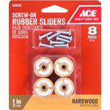 Ace Brown 1 in. Screw-On Plastic Sliders 8 pk