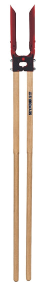 Seymour 21100 Post Hole Digger, Triple Riveted Blade, HCS Blade, Hardwood Handle, Square Cut Handle, 60 in OAL