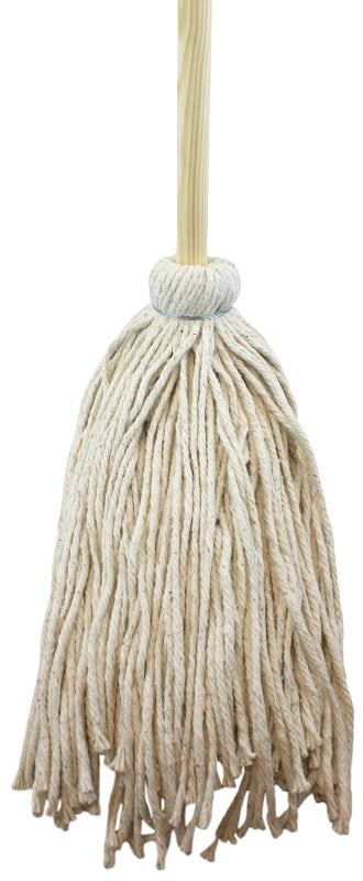 Zephyr ShineUp 11032L Deck Mop, 32 oz Headband, 54 in L, Cotton Mop Head