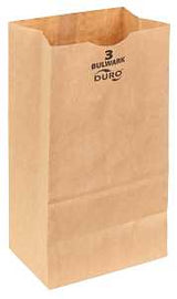 Duro Bag 71003 Series Heavy-Duty SOS Bag, 2-15/16 in W, 4-3/4 in L, Virgin Paper, Kraft