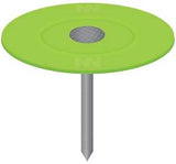 Stinger 0135091 Cap Nail, 1-1/2 in L, Flat Head, 12 ga Gauge, Plastic/Steel