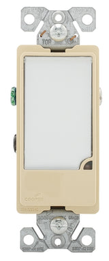 Eaton Cooper Wiring Patrol Series 7737LA-BOX Night Light, 15 A, 120 V, 1 W, 3-Lamp, LED Lamp, Light Almond Light